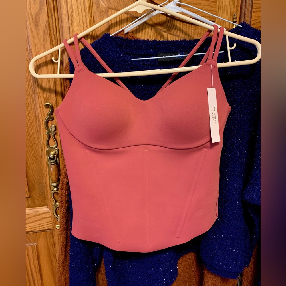 NWT VS Elevate Corset Tank Top, Deep Rose, XS - Picture 5 of 9